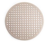 CABLEPELADO Salvaplatos para Fregadero, Protector de Fregadero, Rejilla para Fregadero, Salvaplatos de plástico, Alfombrilla de Fregadero, Tapete para Fregadero, 32 cm diámetro, Beige