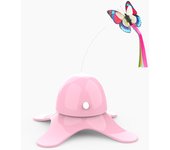 Juguete para gatos, juguete eléctrico autosuficiente para gatos, plato giratorio para gatos con mariposas, Gato elegante, palo divertido, suministros para gatos