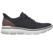 Skechers 205086_BLK Zapatillas deportivas para hombre negras en textil y piel 82703