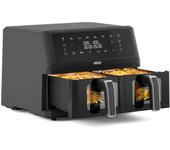 Freidora de Aire Princess 11L,Doble Cesta,2400W,Pantalla Táctil,8 Programas,Sin Aceite,Sincronización de Cocción,Ventana de Visualización,Cestas Aptas para Lavavajillas,Libre de BPA y PFAS - SKU 182276