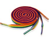 2 Pares Cordones Elasticos, 120cm/47in Arco Iris Cordón de Zapato, Cordones de Colores de Arcoíris, Cordones Planos Largos para Zapatillas Deportivas, Correr, Adultos, Niños