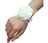 Rosa muñeca corsage Boutonniere Mano de obra FINA rhinestone corsage elegante Boda Flor accesorios kaei