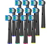 Toothbrush Head Compatible with Oral b Braun Electric Toothbrush, Precision Replacement Brush Heads for Pro Smart Genius, Effici