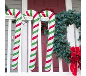 Bastón de Navidad inflable, piruleta inflable de 87cm, adorno de Navidad grande para árbol de Navidad, juguete decorativo