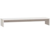 Mueble TV combinadoSoporte de monitor madera maciza de pino blanco 100x27x15 cm