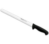 Arcos Cuchillo rebanar/Cuchillo jamón Acero Inoxidable Nitrum. Cuchillo cocina profesional cocinar. Mango ergonómico polipropileno y Hoja 300 mm. Serie 2900. Mango Color negro.