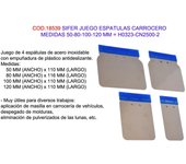 Sifer juego espatulas carrocero 50-80-100-120 mm h0323-cn2500-2