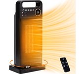 Calefactor auxiliar 2000W, radiador eléctrico cerámico ECO, calefacción eléctrica PTC, temporizador 2-12 horas, oscilación 70°, termostato regulable, 3 modos