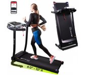 Mobiclinic Cinta correr plegable Bluetooth altavoz 12km/h Sistema elevación App pantalla LCD 139x61x113 cm Silenciosa ETNA