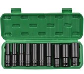 1/2 Inch Drive Hex Impact Socket Set Universal tools set Metric Sizes Carbon Steel Impact Heads For Air Pneumatic Repair Tool