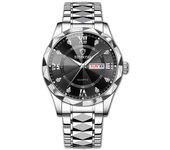 BINBOND Top Brand Luxury Man Wristwatch Waterproof Luminous Date Week Men Watches Stainless Steel Quartz Men's Watch Male reloj