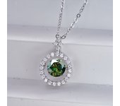 JoiasHome Fashion Silver s925 Swan D Color 1 Carat Moissanite Gem Pendant Necklace for Women, Anniversary Gift, Birthday Gift