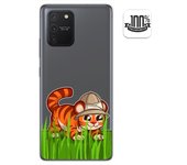 Tumundosmartphone Funda Gel Transparente para Samsung Galaxy S10 Lite diseño Tigre Dibujos