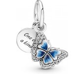 Pandora - Charm Colgante Doble Mariposa Azul y Cita 790757C01