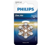 Pilas philips audifonos zinc aire za312-pr41 pack6