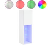 vidaXL Mueble para TV con luces LED blanco 30,5x30x102 cm