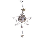 Gerimport Nacimiento Belén Navidad Colgante Estrella 12 Leds 80cm - Decoración Navideña