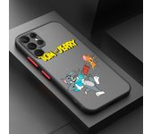 Tom and Jerry Cartoon Art For Samsung Galaxy S24 S23 S22 S21 S20 Ultra Plus FE Note 20 5G Frosted Translucent Phone Case