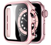 Cover For Apple watch Case 44mm 40mm 45mm 41mm 42mm 38mm accessories PC Tempered Glass Screen Protector iWatch series 7 8 5 6 SE