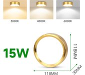 Ceiling Downlight Gold 15W 25W Led Spot Light Surface Mounted Ceiling Lamp Ultra Thin Ceiling Light Living Room Ceiling Lighting