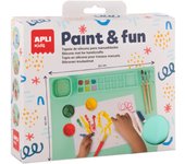 Apli Kids Paint & Fun, tapete de silicona para manualidades color verde Ref: 19939