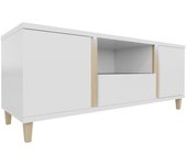 Mueble TV Nashville B113 , Muebles ES, LED, Blanco, 150 x 50 x 40cm