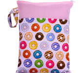 Biai hermoso patrón poliéster bebé impermeable traje de baño bolsa doble bolsillo bebé pañal seco MINI BOLSA húmeda pañal bolsa 25*35