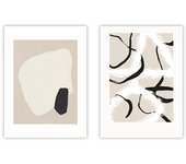 Set de 2 cuadros calidad premium con marco de madera - 30x40 cm o 50x70 cm - POSTER LAB