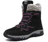 Winter Men Boots Super Warm Snow Boots with Fur Leather Men Winter Work Shoes Casual Sneakers Military Combat Ankle Boots Female