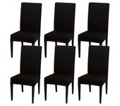 4PCS/6PCS Four Seasons Solid Color Elastic Chair Covers for Home, Hotel, and Restaurant