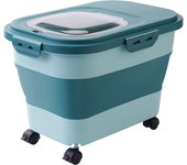 Dog Food Storage Container Collapsible Dog Food Container with Clear Lid Scoop Pet Food Storage Containers Dry Food For Dog Cats