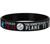 1pc/3pcs Christian bible verse philippians baseball rubber bracelet silicone wristband