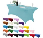 4FT/6FT/8FT Spandex Table Cover Table Universal Fitted Stretch Tablecloth for Party, Banquet, Wedding and Events