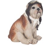 Signes Grimalt Perro Bulldog | Figura de Perro Marrón Bohemio 41X32X26cm
