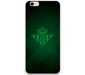 Funda original compatible con iPhone 6 - 6S - Real Betis Balompié Escudo verde sobre textura