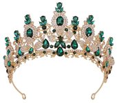 Tiara de cristal con forma de gota de agua de lujo para mujeres, bodas, niñas, fiestas de cumpleaños, corona, accesorios para el cabello
