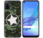 Tumundosmartphone Funda Gel Tpu para Oppo A53 / A53s diseño Camuflaje 01 Dibujos