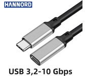 USB C Extension 3.1Gen2 Cable Male to Female USB C Extender Cord Data Transfer SSD Hard Disk Cable PD100W 4K 20V 5A Charge Cable