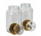 Tarros de Cristal con Tapa para Hacer Conservas, Fermentación y Encurtidos - Pack de 2 Tarros Grandes de 4,25 l - myFERMENTS