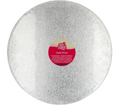 Glotomania - Cake Drum Redondo Plateado (Funcajes) - 38 Cm Ø - Cartón Resistente