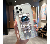Quicksand Astronaut Stand Phone Case For iPhone15 14 13 12 11ProMax Clear Starry Sky Case