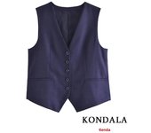TRAFZA Casual Women Suits 2 Pieces V Neck Buttons Vest Blazer+High Waist Wide Leg Shorts Fashion 2023 Summer Vintage Sets
