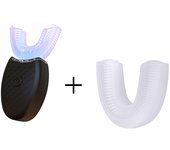 Cepillo de dientes eléctrico ultrasónico para adulto, dispositivo de limpieza dental Ultra sónico, con carga USB, en forma de U, 360 grados