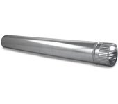 CAEXVEN Tubo para Estufas y Chimeneas de Leña en Acero Galvanizado Longitud 1 m - Serie lisa