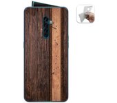 Tumundosmartphone Funda Gel Tpu para Oppo Reno 2 diseño Madera 05 Dibujos