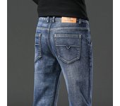 2024 Fashion Men's Stretch Jeans Business men Straight Leg Classic Jeans Casual Denim Long Pants Slim Fit Simple Man Trousers