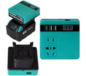 120W Lithium Battery Inverter Power Bank 18v 21v To 110v 220v Multi-Function Household Smart Transformer Outdoor Work Inverter