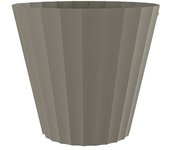 Maceta Plastiken Doric ø26x23cm Color Taupe - Resistente a la Intemperie