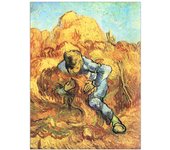 Panel decorativo del museo, listo para colgar. Van Gogh Vincent-La carpeta de la gavilla-Cm 90x120