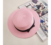 COKK Panama Simple Summer Beach Hat Female Casual Lady Women Flat Brim Bowknot Straw Cap Girls Sun Hat Chapeu Feminino